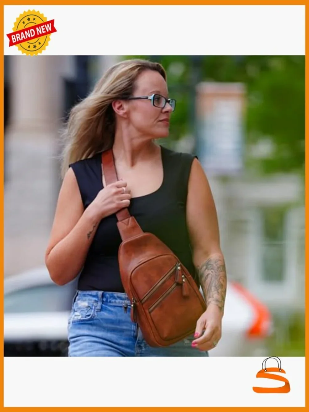 Unisex Multi-Pocket Concealed Carry Sling Bag Crossbody Backpack Purse